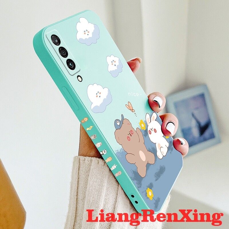 เคสโทรศัพท์ซัมซุง A7 2018 SAMSUNG A50 SAMSUNG A50 SAMSUNG A70 S A30S S เคสซิลิโคนเหลวกันกระแทกฝาเคสกันกระแทกมือถือเรียบดีไซน์ใหม่รูปการ์ตูนกระต่าย YTXX01