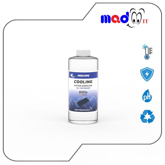 CHILLING COOLANT 600a น้ำหล่อเย็นคอมพิวเตอร์ ชุดน้ำระบบเปิด และงานดัดแปลง รุ่นสีโปร่งแสง 600ml.สีใส