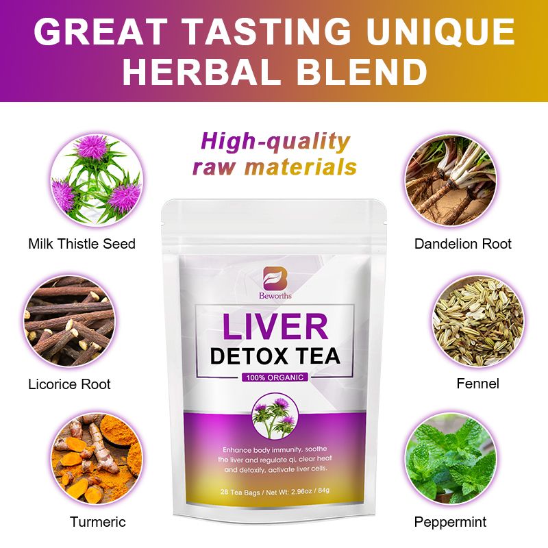 BEWORTHS ตับ Detox Tea Natural Organic Clearing Away ความร้อน Detoxifying เพิ่ม Body Immunity ผลิตภัณฑ์สำหรับผู้หญิงผู้ชาย