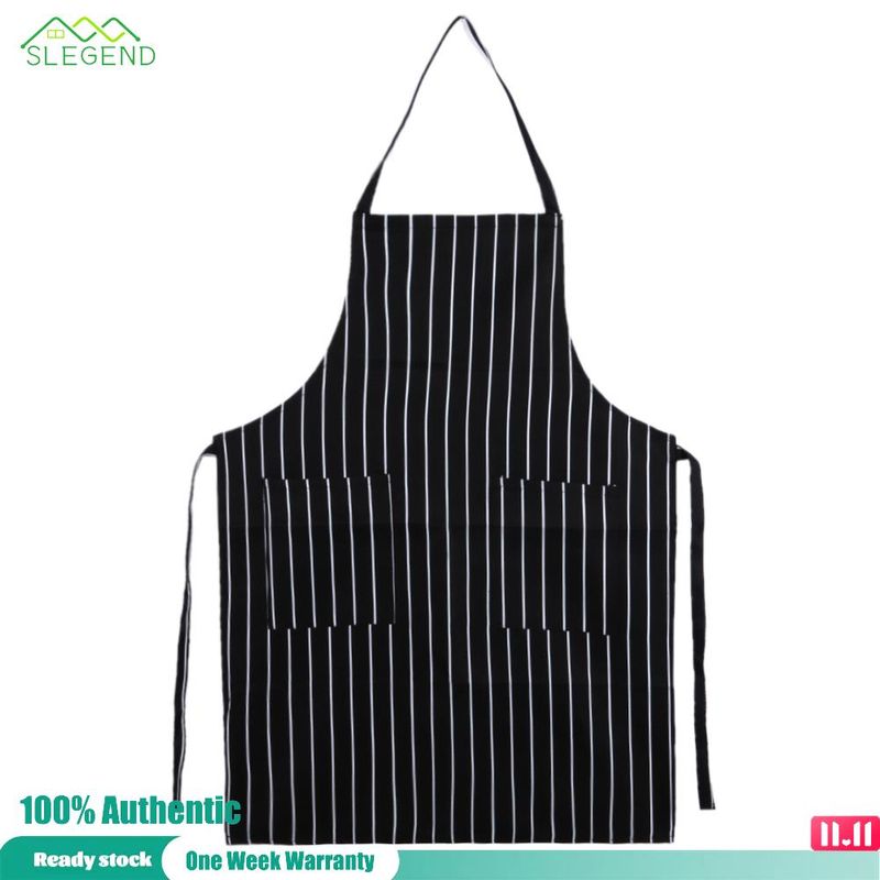 🚚Arrive in 3 days🚚ผ้ากันเปื้อนครัว Stripe Half-length Apron Oilproof ผ้ากันเปื้อนสำหรับทำอาหาร Waterproof Waist Clothes With Pocket Cleaning Work Clothe Adjustable Breathable for Baking💥Big Sale&COD💥