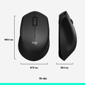 Logitech M330 (ใหม่ ไม่มีไฟแบตเตอรี่) Silent Plus Wireless Mouse (เมาส์ไร้เสียงไร้สาย เชื่อมต่อ USB คลิกเงียบ มาพร้อมแบตเตอรี่ใช้ได้นาน 18 เดือน)