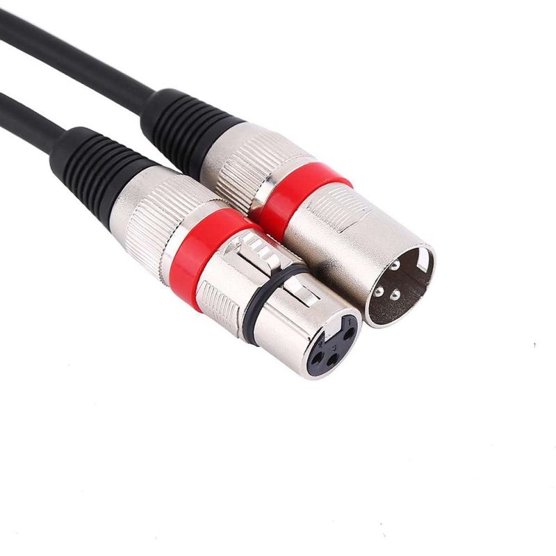 3Pin สายไมโครโฟน สายสัญญาณ XLR ยาว 1m. สำหรับต่อมิกเซอร์เครื่องขยายเสียงสเตอริโอ คุณภาพดี