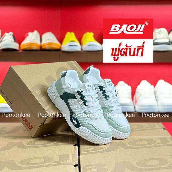 Baoji BJW 504 รองเท้าผ้าใบบาโอจิ รองเท้าผ้าใบผู้หญิง ผูกเชือก ไซส์ 37-41 ของแท้ สินค้าพร้อมส่ง