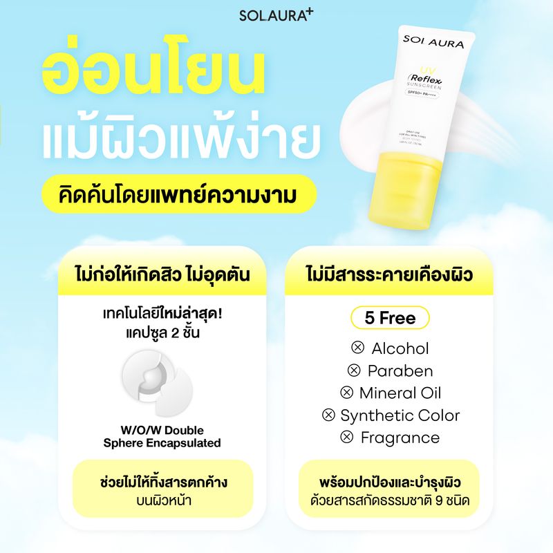 Solaura:UV Reflex Sunscreen SPF50+ PA++++