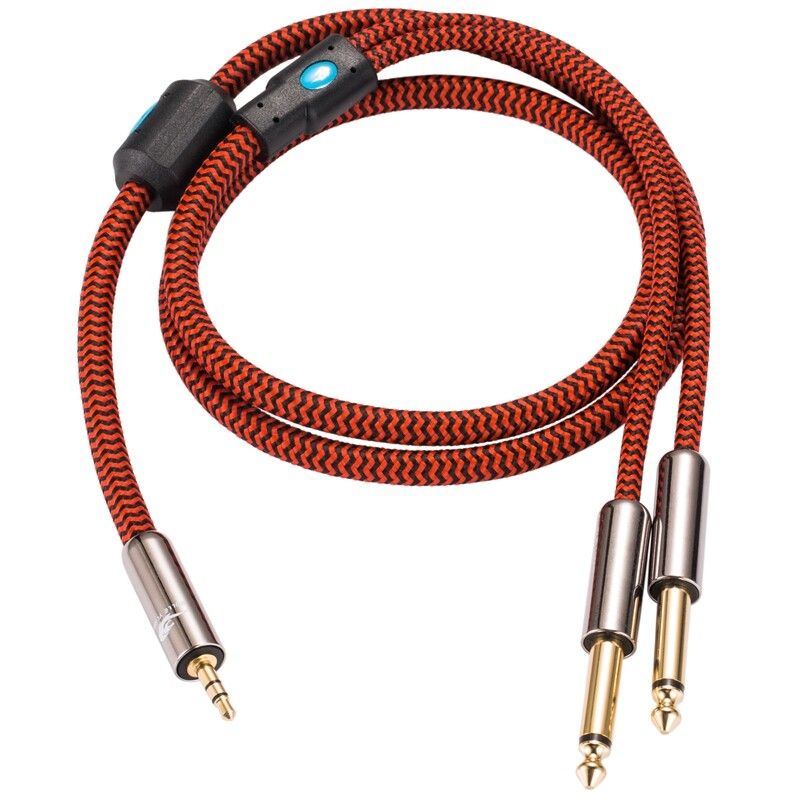 GOLLEY LION 3.5มม.1/8 "TRS ชายคู่6.35มม.Aux Cable สำหรับการ์ดเสียงCDเครื่องเล่นมัลติมีเดียลำโพงและระบบสเตอริโอในบ้าน