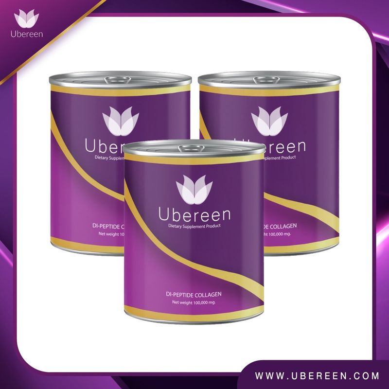 UbereenCollagen3กระปุกไดเปปไทด์ผสมเปปไทด์มีกลูต้าไธโอนวิตามินซียูเบอรีนคอลลาเจนที่มีวิตามินซีกลูต้า คอลลาเจนเกรด premuim