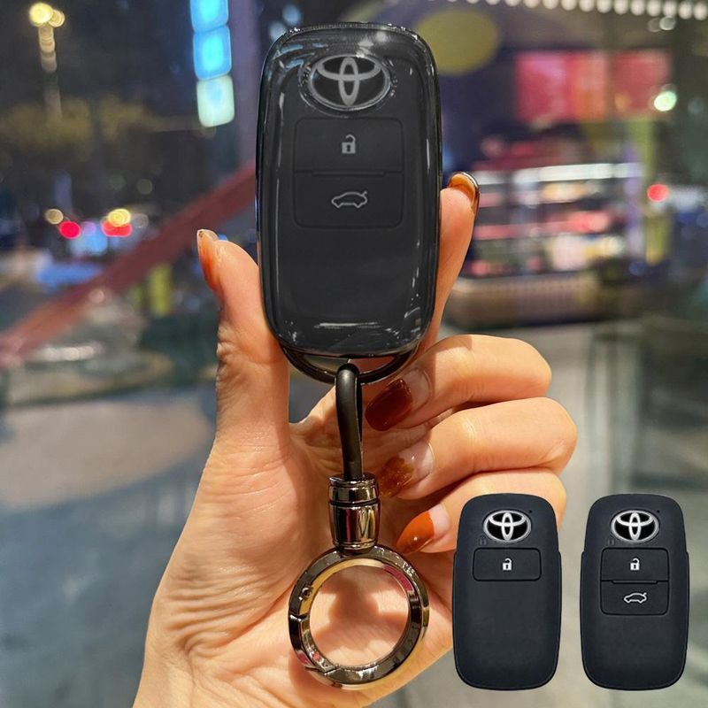 เคสรีโมตกุญแจรถยนต์ TPU สําหรับ Toyota Vios 2023 Yaris Ativ Avanza Veloz Raize Keyless Auto Accessorie