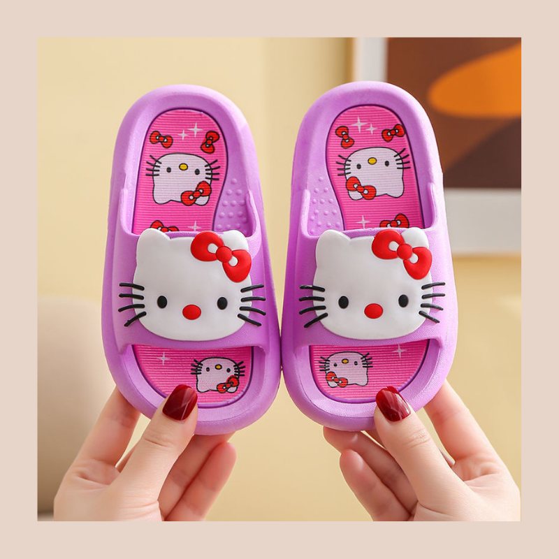 【รุ่นอัพเกรด】อายุ 2-7 ปี รองเท้าแตะเด็กผู้หญิง Hello kitty สวมใส่นุ่ม