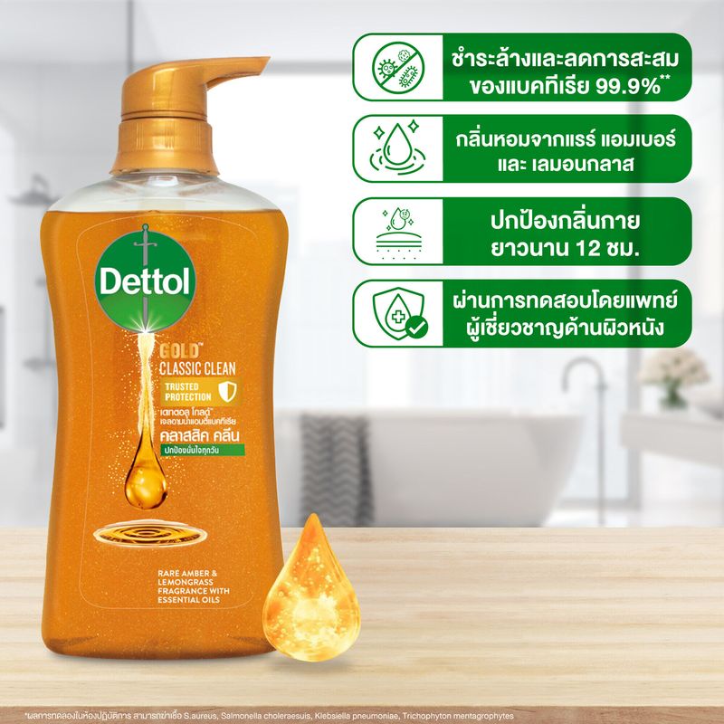 Dettol เดทตอล เจลอาบน้ำแบบถุงเติม  สบู่เหลวเดทตอล แอนตี้แบคทีเรีย ถุงเติม 400มล.X4 (เลือกสูตรด้านใน)