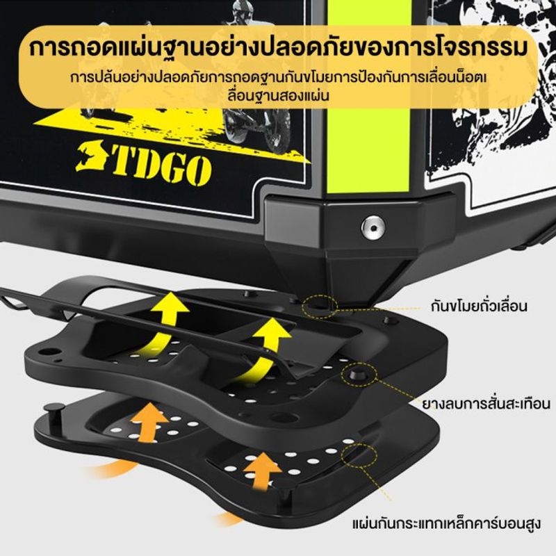 【รับประกัน30ปี】กล่องท้ายรถ กล่องหลัง มอเตอร์ไซค์ มีแถบสะท้อนแสง สำหรับติดรถมอเตอร์ไซค์ กล่องเก็บของ motorcycle bag