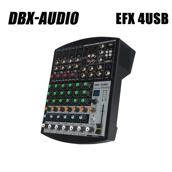 DBX-AUDIO FX8U/EFX8/4USB เพาเวอร์แอมป์มิกเซอร์ระดับมืออาชีพ 8 แชนแนล พร้อมมิกเซอร์บันทึกเสียง Bluetooth ในตัวเหมาะสำหรับ  MIXER