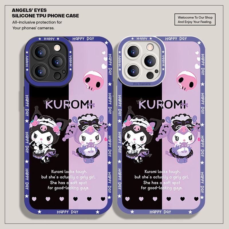 เคส Hontinga สำหรับ Realme C21 C3 C25Y C21Y C35 GT เคส Master น่ารักซิลิโคนนิ่ม Kuromi สแควร์ป้องกันกล้องเคสยางกันกระแทกฝาครอบด้านหลังเคสโทรศัพท์เคสนิ่มสำหรับเด็กหญิงเด็กชาย