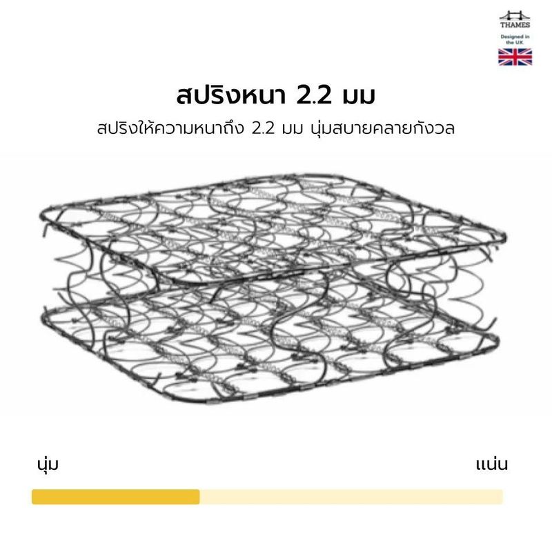 [ลดเพิ่ม 400.- ใส่โค้ด THAME400] Thames ที่นอน สปริงแข็งแรง ราคาย่อมเยา รุ่น Picadilly หนา8นิ้ว หุ้มผ้ากันไรฝุ่น