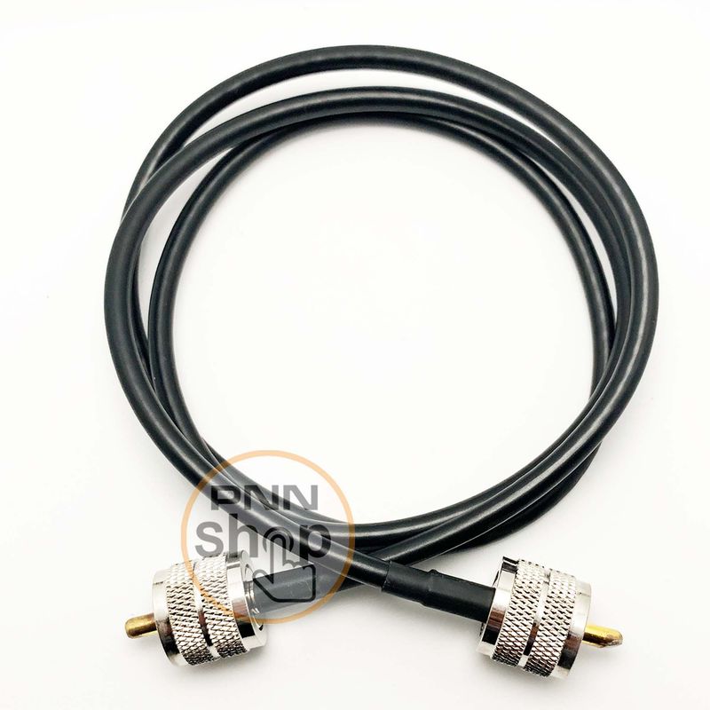 (1เส้น) สายเชื่อมต่อ Line Connector สายคู สายนำสัญญาณ สายRG58 ขั้วPL259 ยาว 90 เซนติเมตร