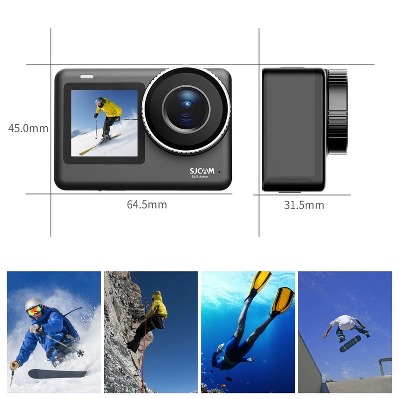 SJCAM:SJ11 Active 4K,ดำ,Free Shipping