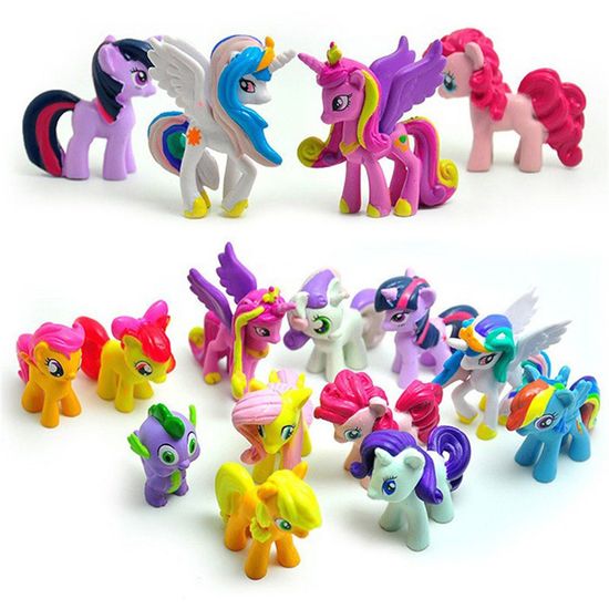 โมเดลตุ๊กตา PVC My Little Pony สำหรับตกแต่งเค้ก  12 ชิ้น / ชุด