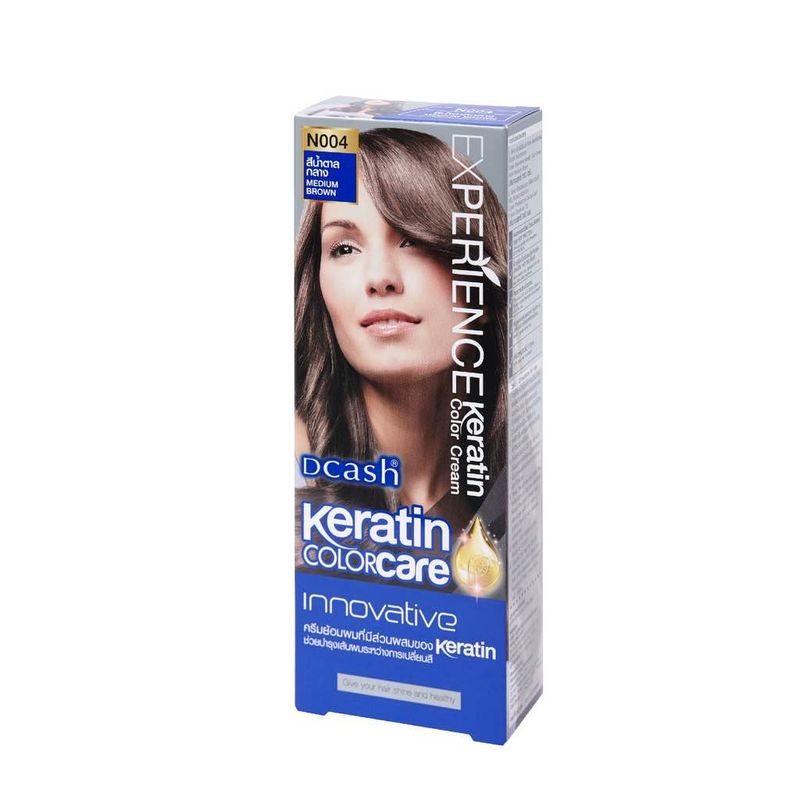 ดีแคช เอ็กซ์พีเรียนซ์ เคราติน คัลเลอร์ ครีม  ( ตัดฝา) Dcash Experience Keratin Color Cream 100 ml.