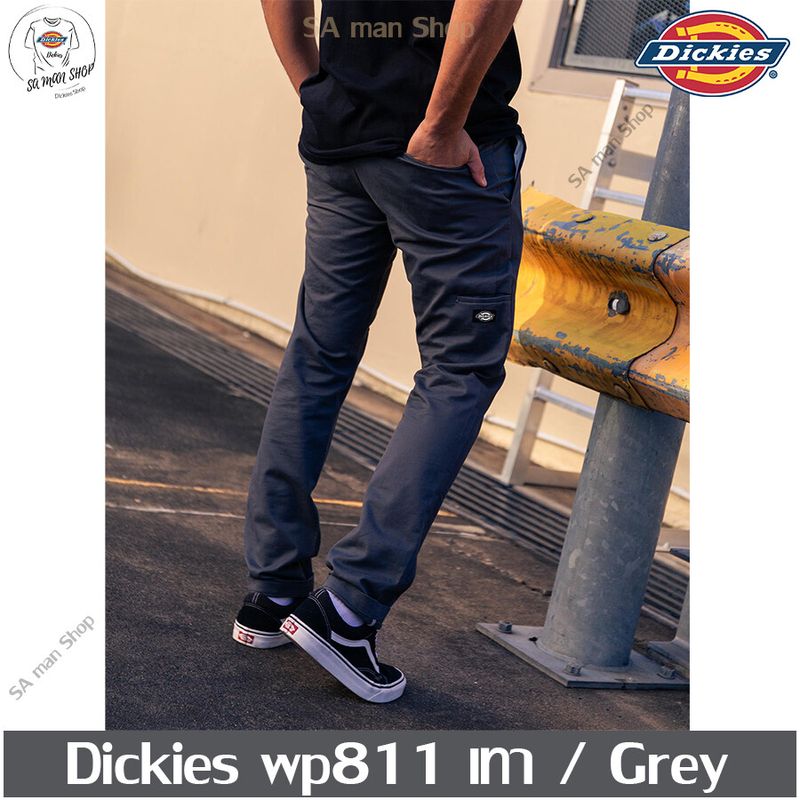 กางเกง DICKIES 811 ขาต่อ 5 กระเป๋าขายาว (ทรงขากระบอกเล็ก) กางเกงดิกกี้ขายาวผู้ชาย Dickies Pants ใส่ทำงานdickie (โลโก้ขาวดำ)