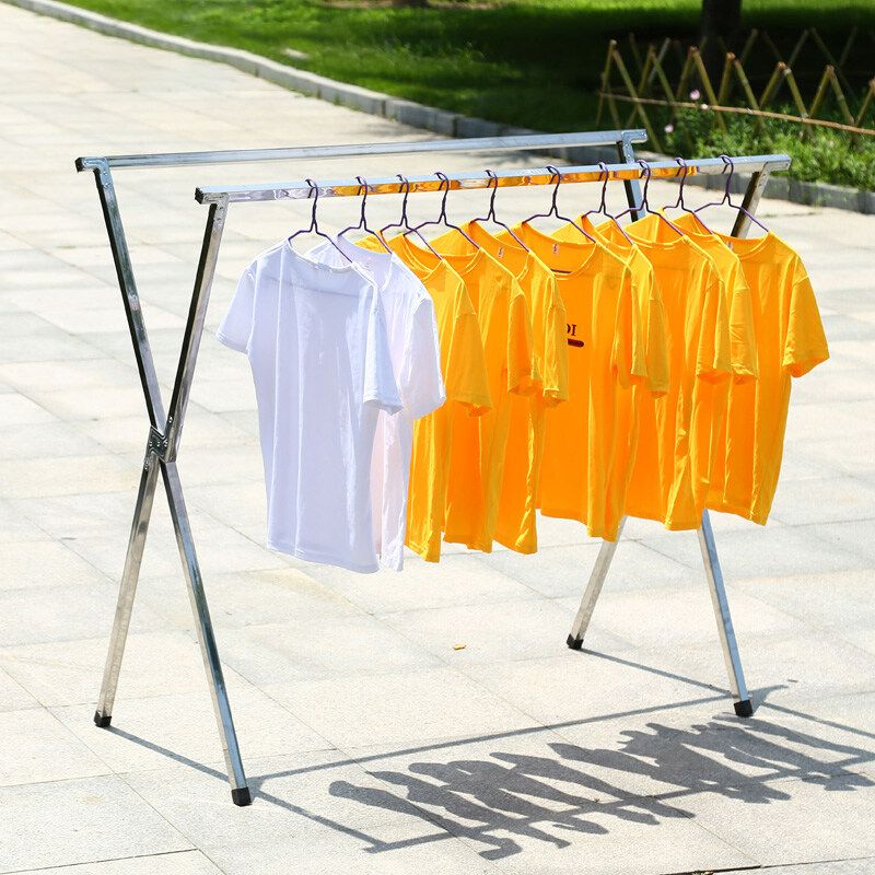 Thai Tao ราวตากผ้าสแตนเลส ราวแขวนผ้าสแตนเลส แข็งแรง Drying Rack พับเก็บง่าย ตัว X จัดเก็บสะดวกแข็งแรง 190cm