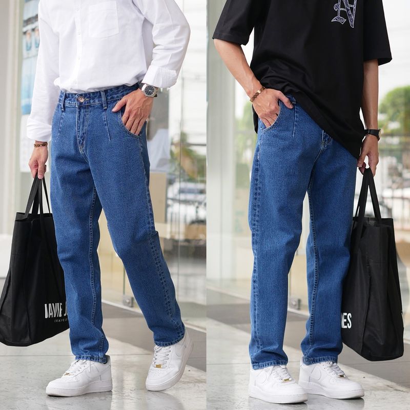 LOOSE JEANS กางเกงยีนส์ เอวสูง ทรงกระบอก NAMEW LR501