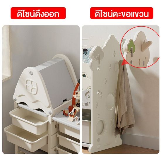 ชั้นวางของเล่น ชั้นวางหนังสือเด็ก ชั้นเก็บของลูก ชั้นวางของเด็ก ติดตั้งง่าย ความจุสูง หลายสไตล์