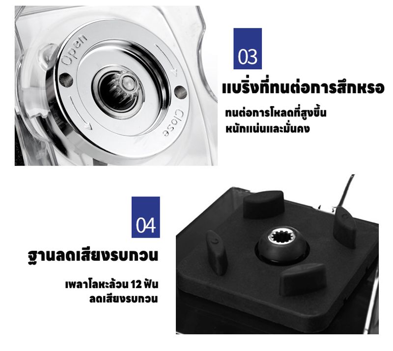 เครื่องปั่นน้ำผลไม้สมูทตี้ เครื่องปั่นพลังสูง 2200w บดน้ำแข็งได้เร็วขึ้น 2 เท่า เครื่องปั่นสมูทตี้ รับประกันมอเตอร์ 2 ปี เครื่องปั่นผลไม้ เครื่องปั่นน้ำผลไม้ ปั่นน้ำแข็ง