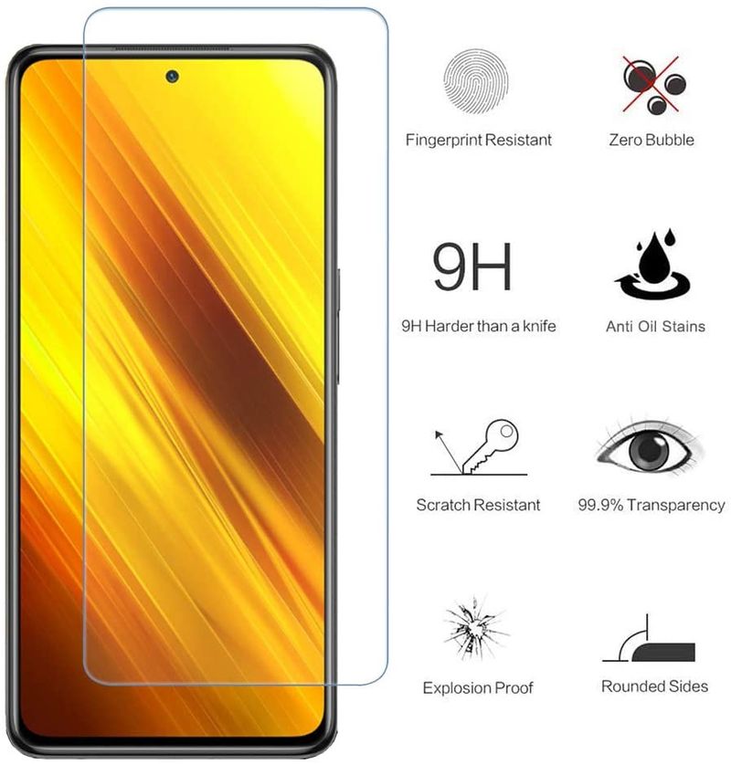 ฟิล์มป้องกันจอ สำหรับ Xiaomi Mi Poco F5 F6 C65 X6 X5 X4 X3 NFC M6 M5 M5s M4 M3 F3 F4 GT F2 Pro C40 Pocophone F1 5G Tempered Glass Screen Protector