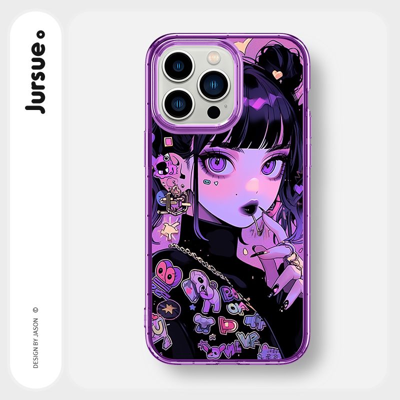 JURSUE เคสไอโฟน เคสซิลิโคนนุ่มกันกระแทกใสการ์ตูนน่ารักตลก เคสโทรศัพท์ Compatible for iPhone 15 14 13 12 11 Pro Max SE 2020 X XR XS 8 7 Plus พลัส Y3898