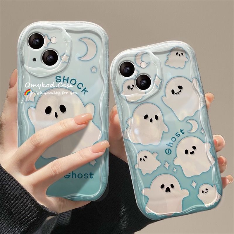 เคสโทรศัพท์มือถือแบบนิ่ม กันกระแทก ลายผีน้อยน่ารัก 3D สําหรับ Samsung A14 A13 A12 A53 A51 A52 A03 A04E A50 A30S A32 A34 A22 A23 A54 A24 A33 A30S