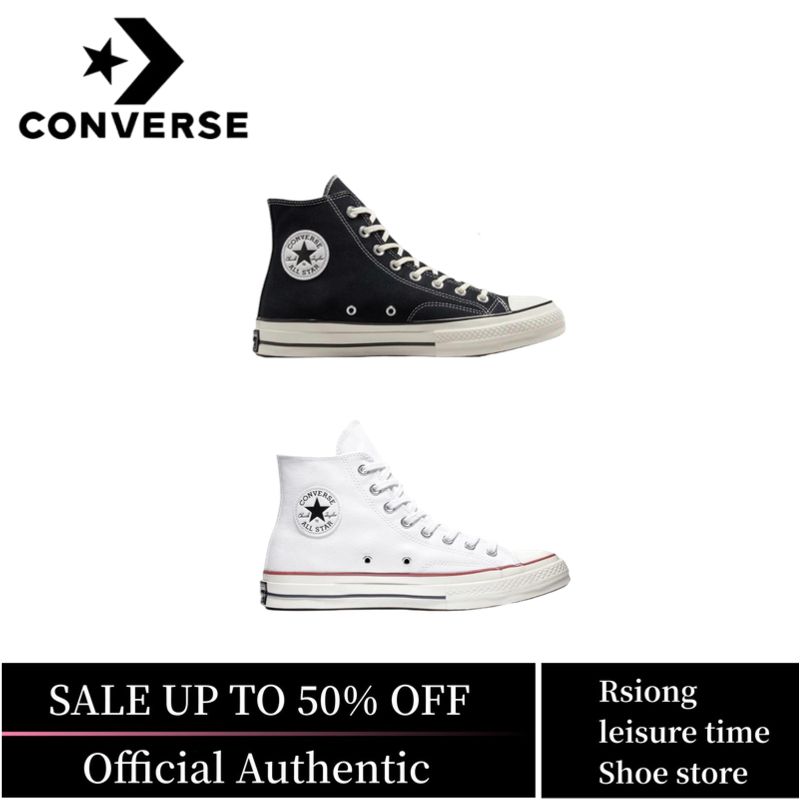 🚛จัดส่งฟรี🚛รองเท้า Converse All Star Chuck 70 High Top Sneakers รองเท้าผ้าใบ คอนเวิร์ส สไตล์คลาสสิกรองเท้าผ้าใบ Unisex