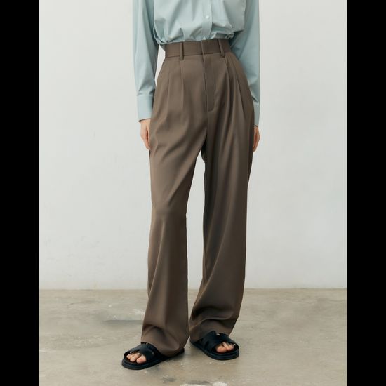 (พร้อมส่ง) Hounndown - The Loose Wide Leg Pants กางเกงขายาว ผ้าหนานุ่ม ทิ้งตัวดี