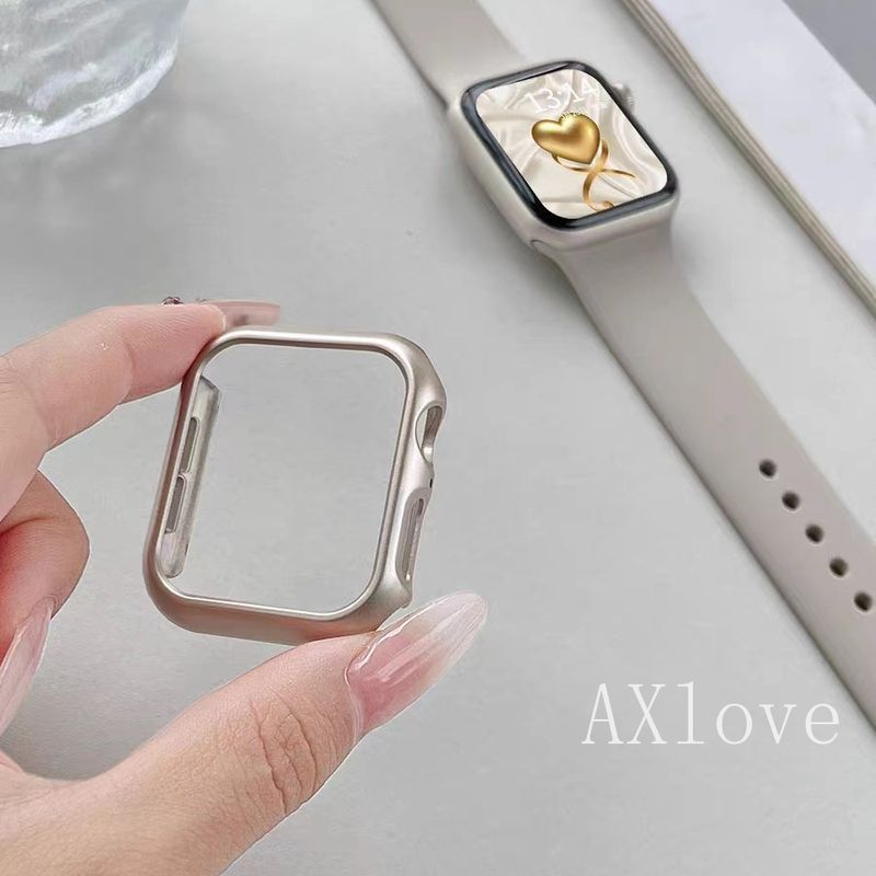 เคสแบบเนื้อด้านสำหรับนาฬิกา Apple อัลตร้า2 49มม. สำหรับ IWatch ซีรีส์9 41มม. 45มม. 40มม. 44มม. 42มม. 38nn เคสพีซีแบบหนาอุปกรณ์กันชนป้องกันขอบกันกระแทก