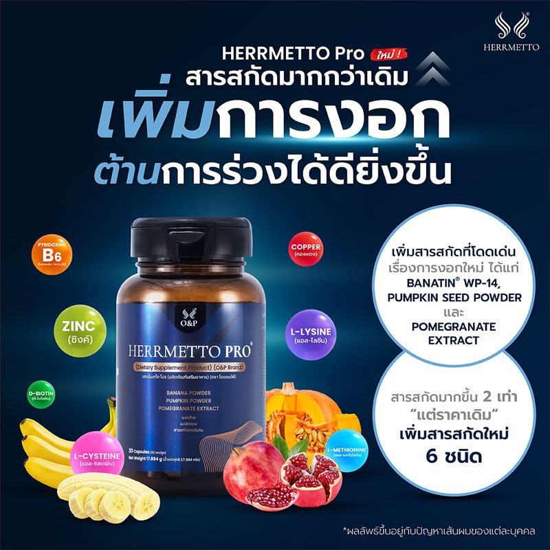 O&P Hair Care:HERRMETTO Pro คอร์สดูแลเส้นผม,Free Shipping