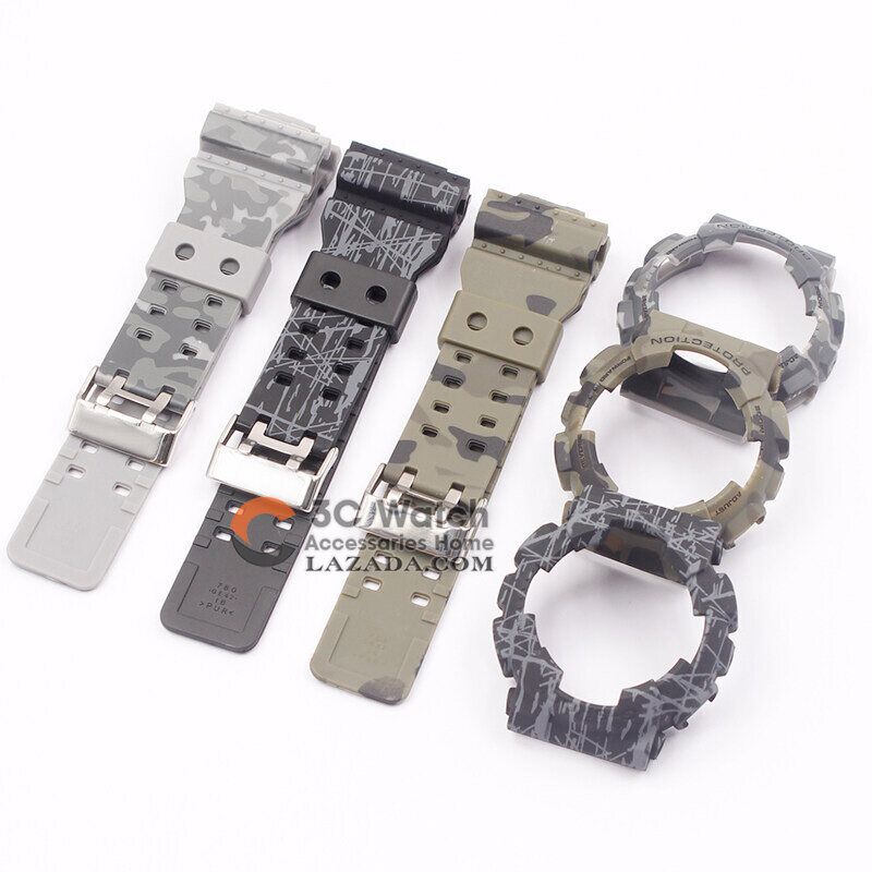 G SHOCK GA-110 / 100 GA-120 GD-110กรณียางซิลิโคน Watchband GA120 GA-140 GA150 GA300 GD-120 /100/110 GLS-100/110/120สำหรับชายกีฬากันน้ำสายคล้องคอสร้อยข้อมือ