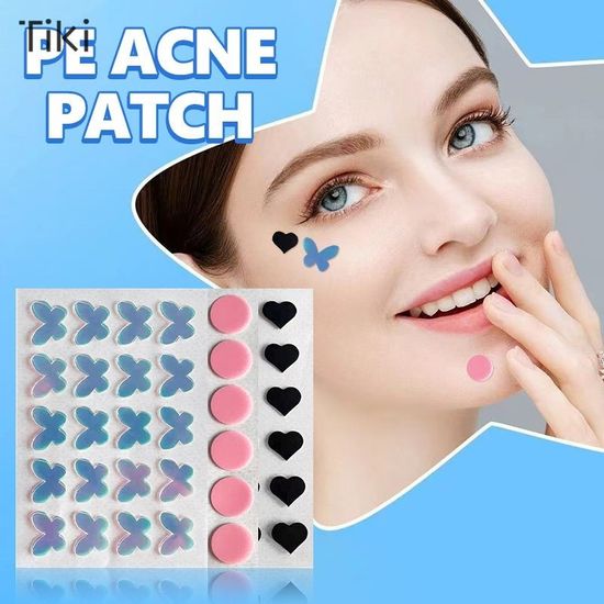 【TiKi.th 】 แผ ่ นแปะสิวไม ่ สม ่ ําเสมอสีสันสดใส Laser Blue Film Butterfly Acne Patch-TK