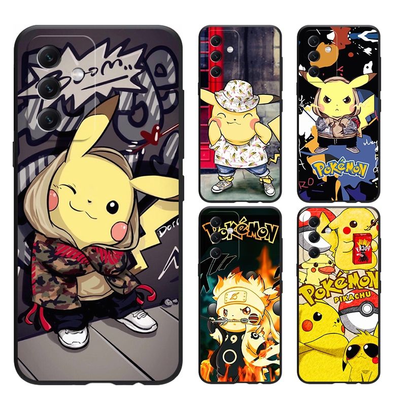 เคส SAMSUNG A24 A14 A34 A54 5G A11 M11 4G 5G A51 A30 A20 A71 A70 A70SS A70 A70S โทรศัพท์ลายการ์ตูนปิกาจูสําหรับ