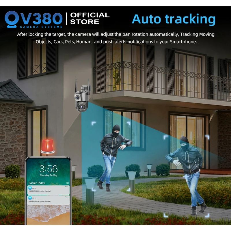 V380 Pro Dual Lens CCTV Camera