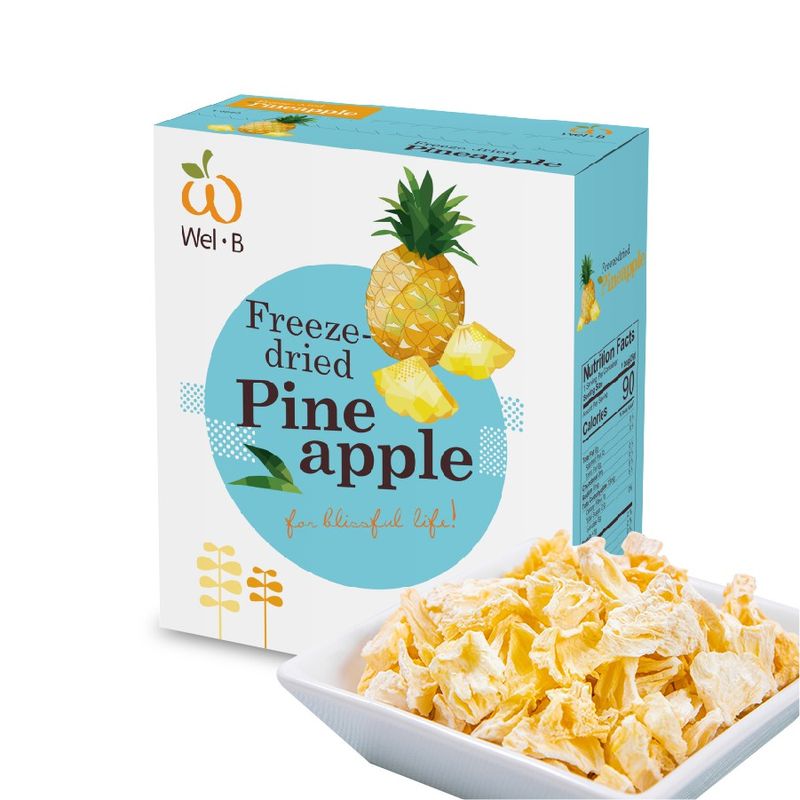 Wel-B Freeze-dried Pineapple 25g. (สับปะรดกรอบ 25 กรัม) - ขนมเพื่อสุขภาพ ผลไม้กรอบ ผลไม้ฟรีซดราย ของฝาก