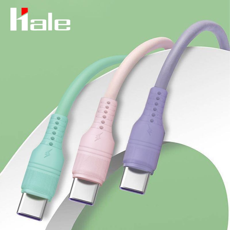 HALE 100W colorful สายชาร์จซิลิโคน 3A Fast Charger Cable  colorful silocone HC-21 สายชาร์จเร็ว cable charge