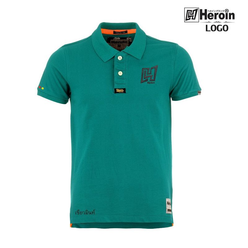 Heroin Polo ออกใหม่ รุ่นโลโก้ Logo / ผ้าฝ้าย 100% ใส่สบายมากที่สุด