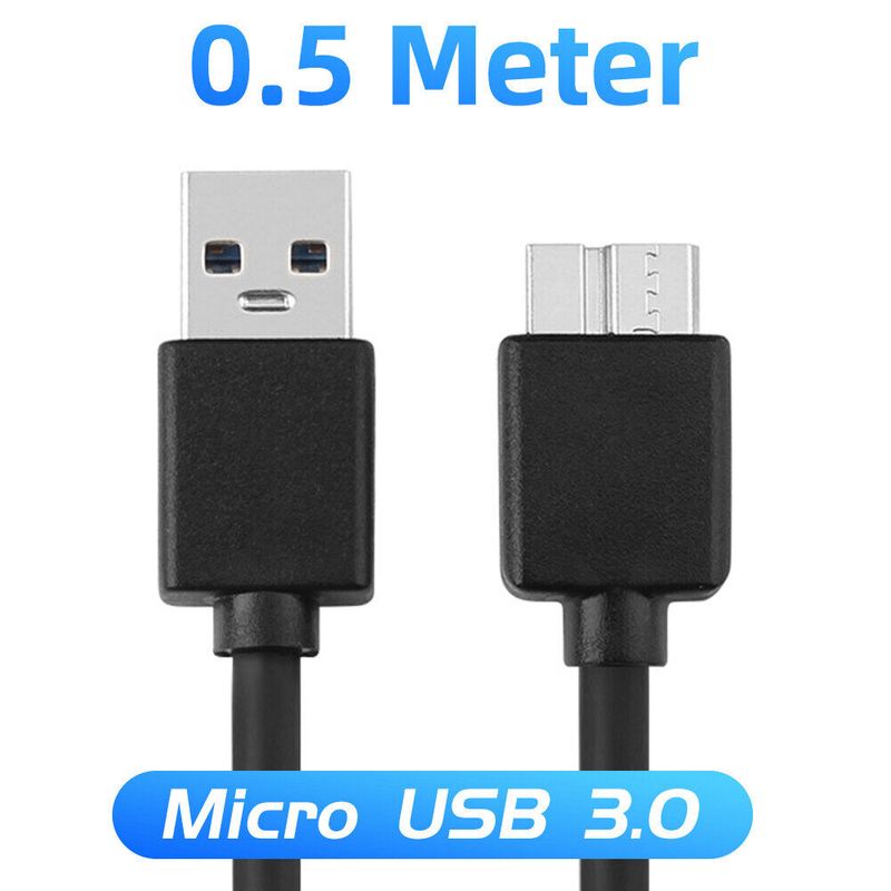 FONKEN USB 3.0 Micro B สายข้อมูลชาย A ถึง Micro B USB 5 Gbps ฮาร์ดไดรฟ์สายเคเบิลสำหรับซัมซุง Note3กล้อง