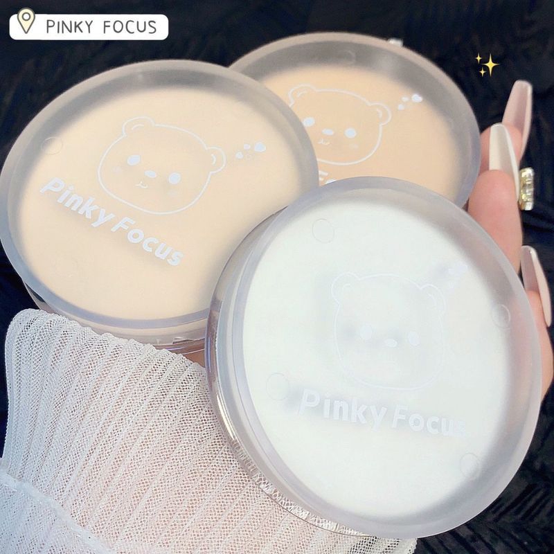 พร้อ​มส่ง​ แป้ง​พัฟหมี  คุมมัน ผสมคอนซีลเลอร์ คุมมัน ปกปิด กันน้ำ ติดทน PinkyFocus-4440