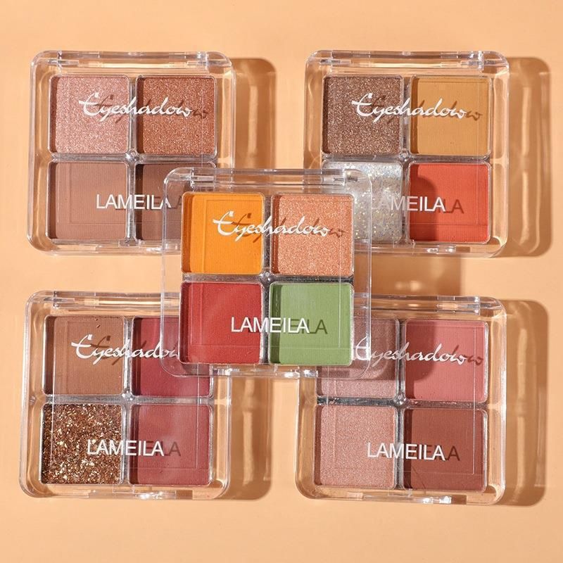 Lameila พาเลตอายแชโดว์ เนื้อดินน้ำมัน 4 สี อายแชโดว์ อายแชโดว์เนื้อแมตต์ Eye Shadow สีสวย กันน้ำ ติดทนนาน [No.3049]