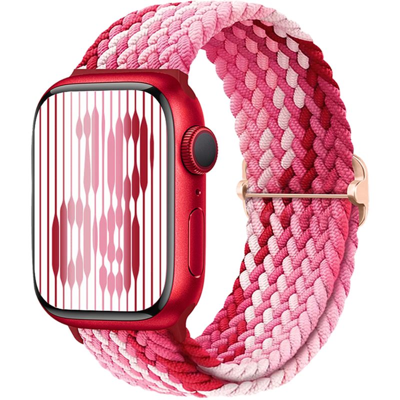 Braided Solo Loop สำหรับสายคาด Apple Watch 44มม.40มม.38มม.42มม.ปรับเข็มขัดไนล่อนสร้อยข้อมือสำหรับนาฬิกา Series 2 3 4 5 1 SE 6สาย