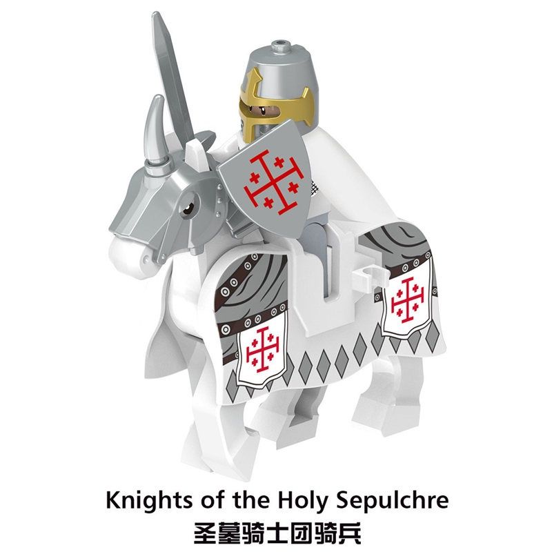 ฟิกเกอร์ Soldiers Knights Templar War Horse X0317 ของเล่นสําหรับเด็ก