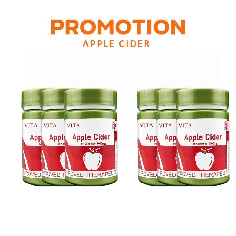 (60 เม็ด) VITA Apple Cider Vinegar Capsule แคปซูล โมเลกุล แอปเปิ้ลไซเดอร์วีเนก้าร์ ควบคุมน้ำหนัก