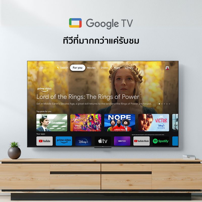 TCL 2024 ทีวี 55 นิ้ว LED 4K UHD Google TV