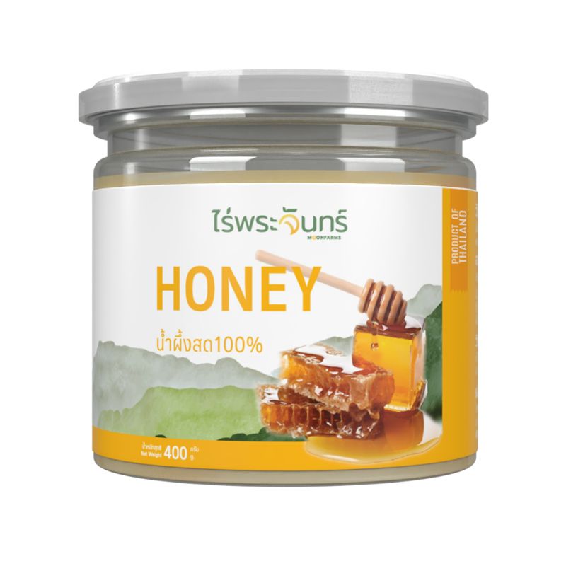 น้ำผึ้งแท้ ไม่ผสมน้ำเชื่อม แบรนด์ไร่พระจันทร์ ( MOONFARMS ) Honey น้ำผึ้งแท้เกรดพรีเมี่ยม