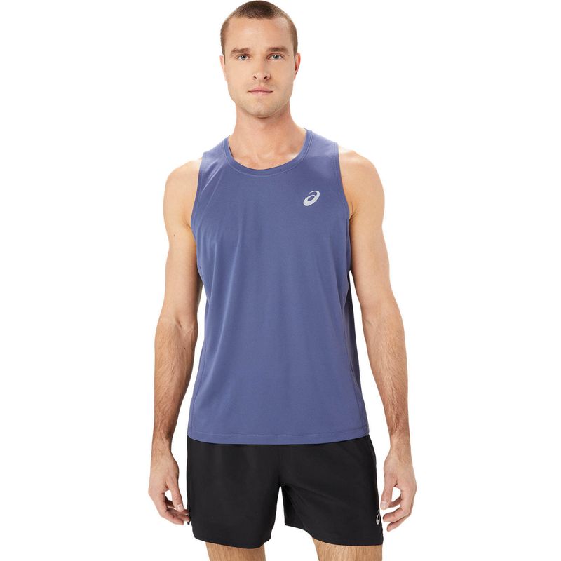 ASICS :  SILVER SINGLET MEN RUNNING ผู้ชาย เสื้อกล้าม ของแท้  THUNDER BLUE