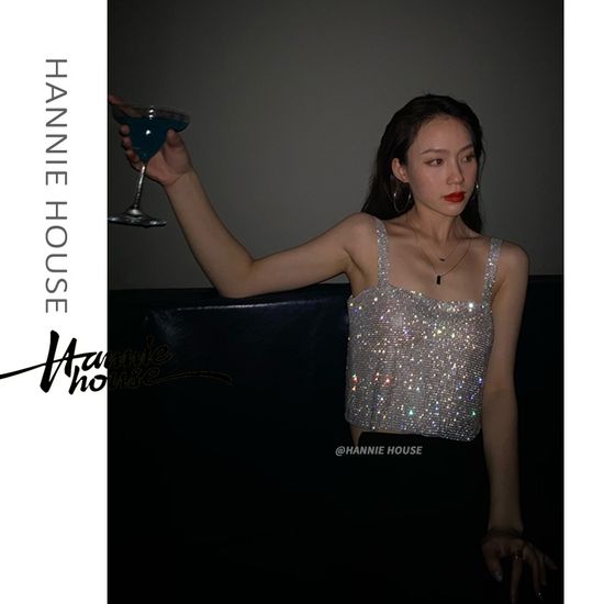 Hannie-Women Summer Sequin Chain Closure Camisole